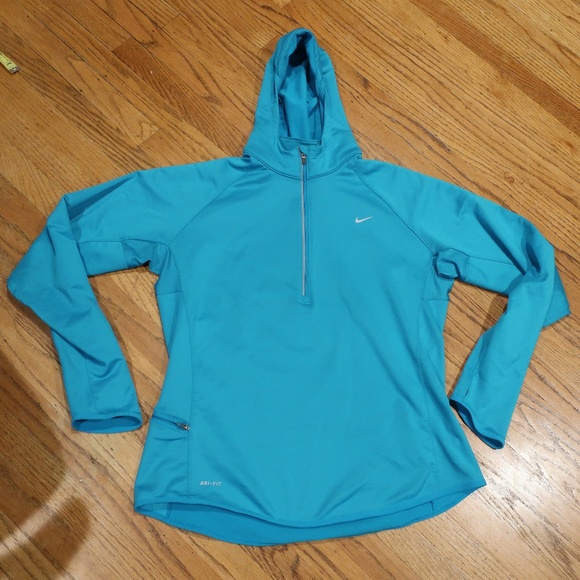 Nike Tops - Nike Dri-fit Half Zip Hoodie Womens sz XL